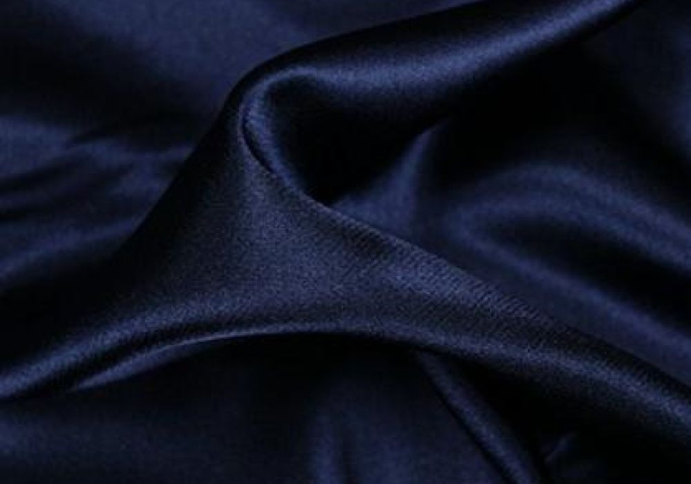 Satijn stretch blauw