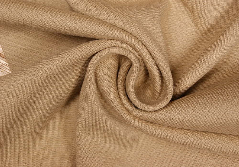 Boordstof tricot camel smal