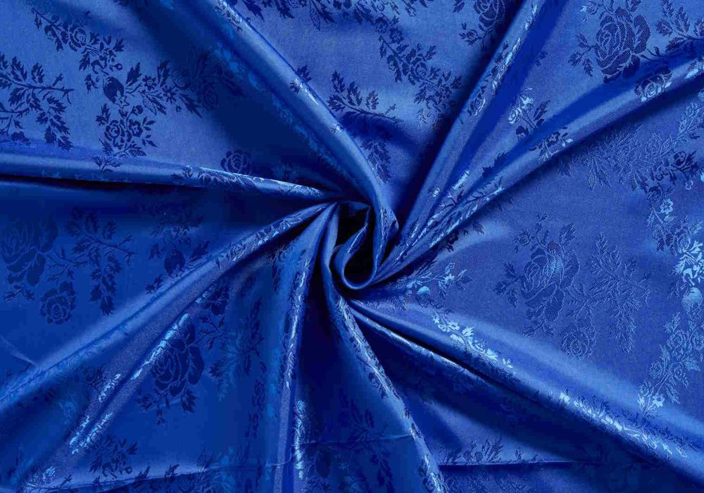 Blauwe voeringstof Jacquard