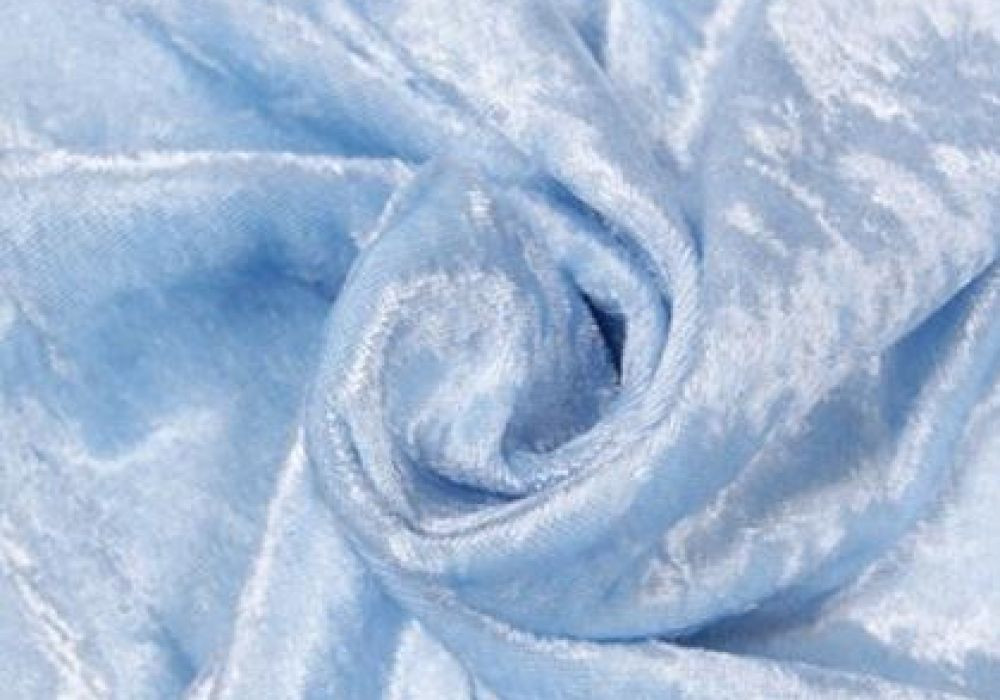 Velours de Panne l-blauw