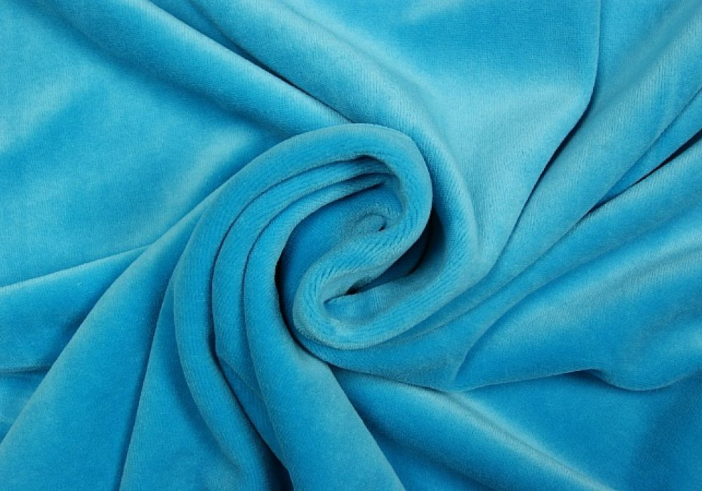 Nicky velours blauw aqua
