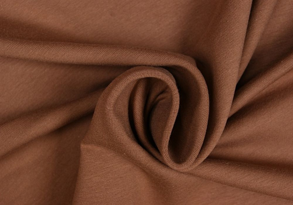 Uni tricot katoen bruin mocca