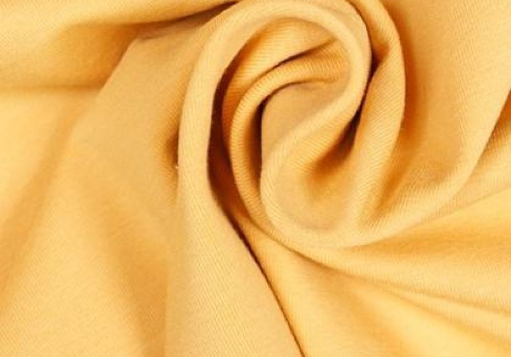 Uni tricot katoen geel oker