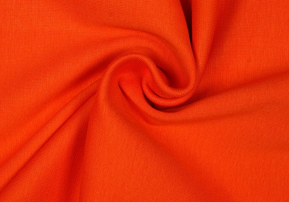 Boordstof tricot oranje smal