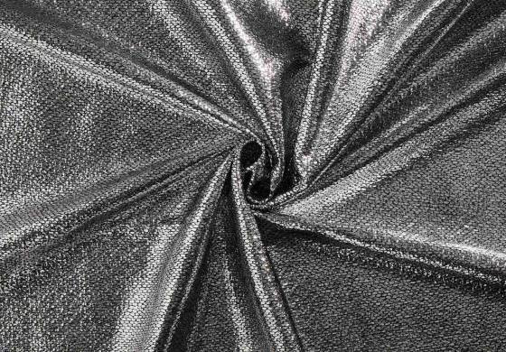 Zilver Glitter Stof Chanel Lurex