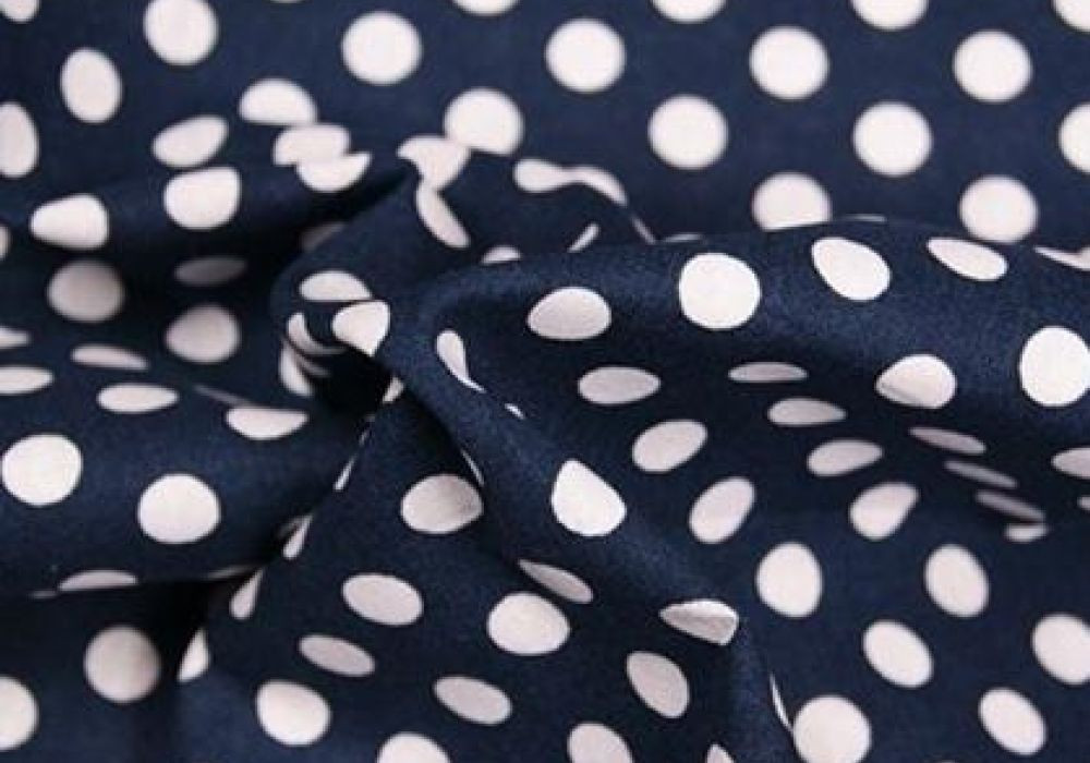 Boerenbont marine-blauw grote stip