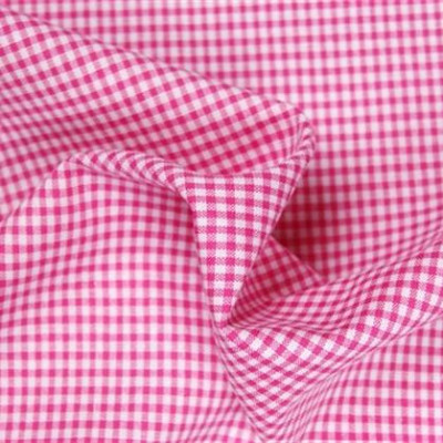 Boerenbont Ruitjes Fuchsia Roze Wit 2mm