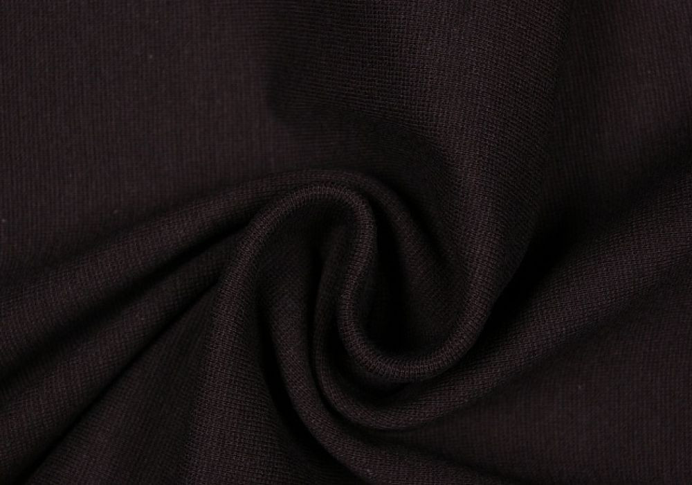 Boordstof tricot donker-bruin smal
