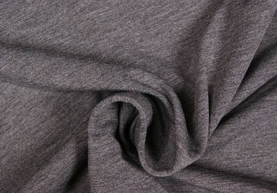 Uni tricot viscose grijs melee midden