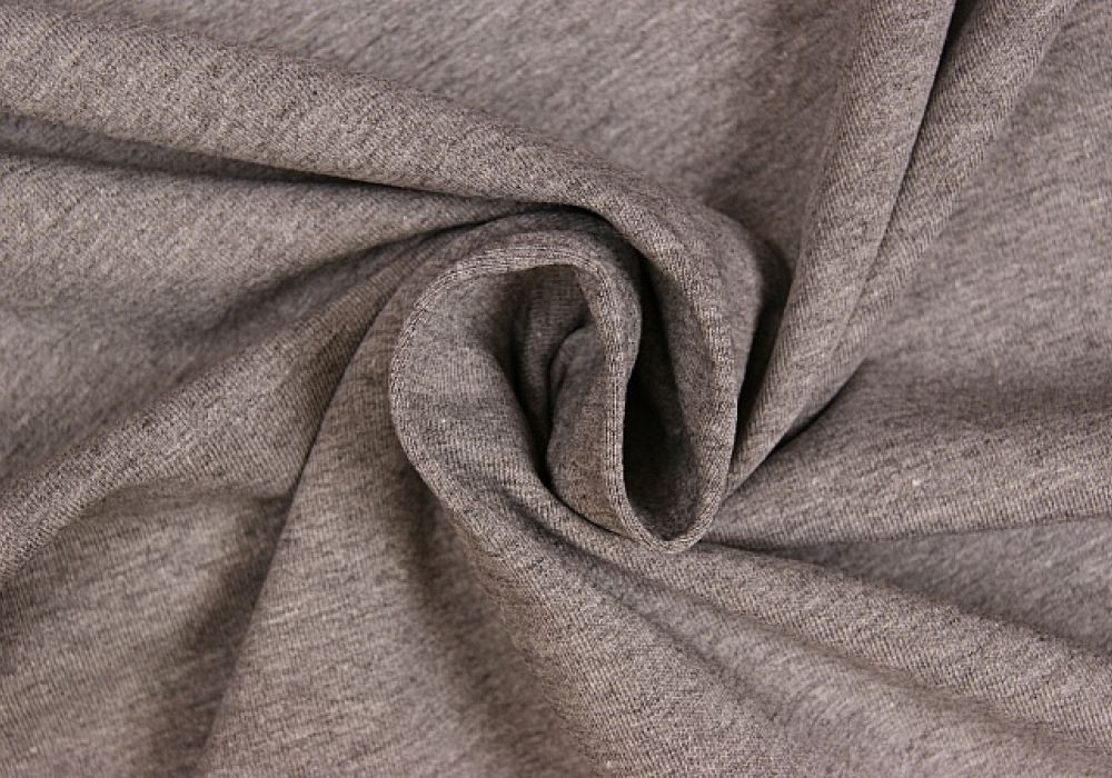 Uni tricot katoen grijs melee licht