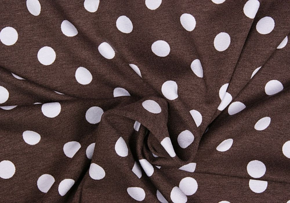 Stippen print tricot taupe