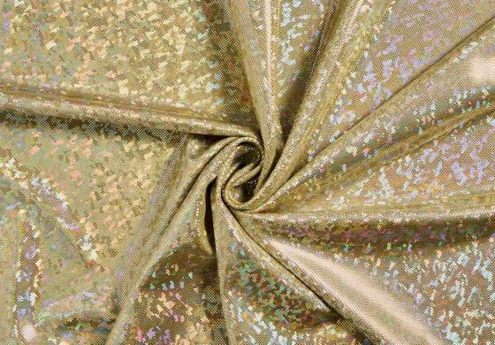 Gouden Glitterstof met Stretch