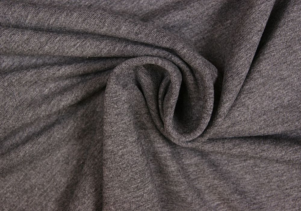 Uni tricot katoen grijs melee midden