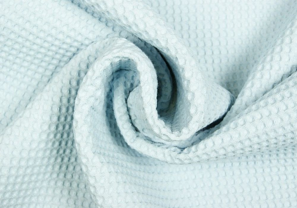 Wafeldoek l-blauw 100% katoen dubbeldraads