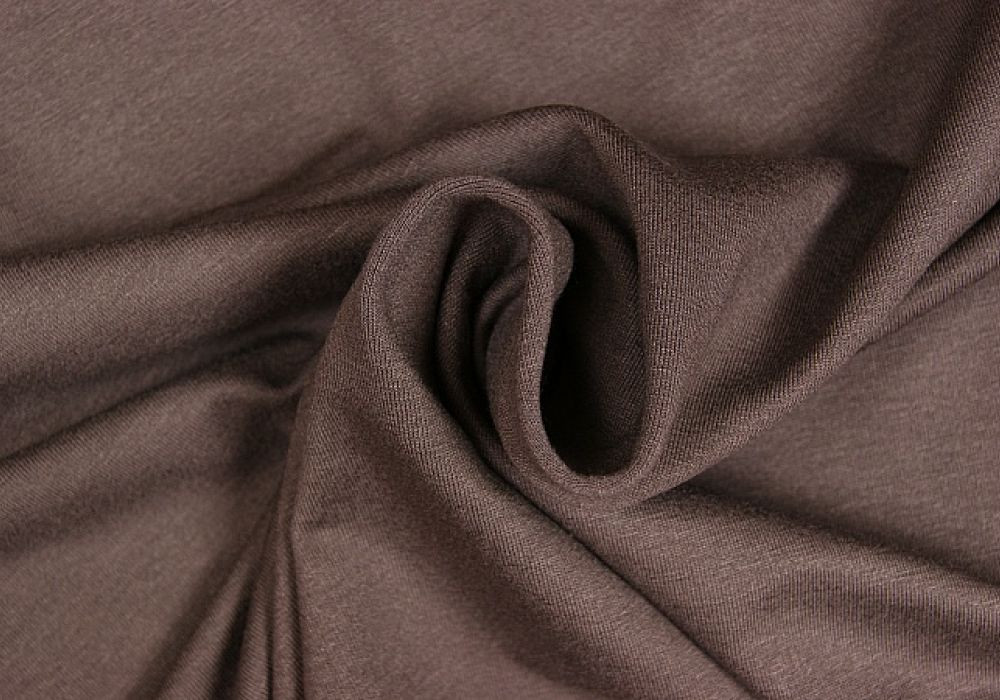 Uni tricot viscose grijs lever