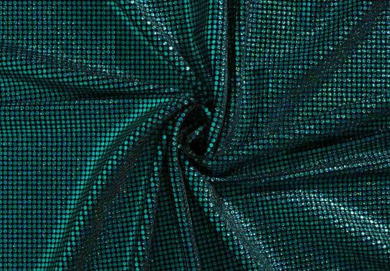 Stof Strass Glitter Aqua Blauw