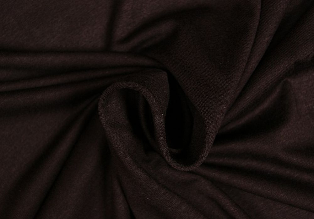 Uni tricot viscose bruin donker