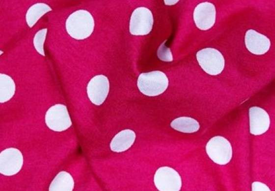 Stippen print tricot fuchsia