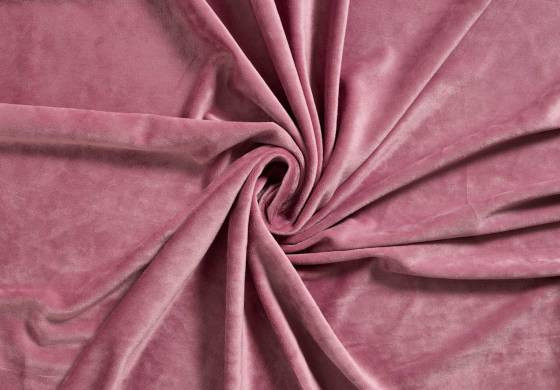 Velvet Stretch Stof Oudroze