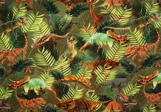 Digitale fotoprint tricot dinosaurius