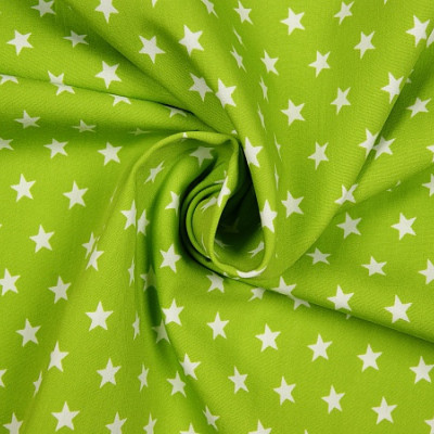 Boerenbont Sterren Lime Groen Wit