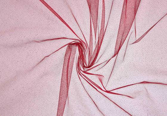 glitter tule rood donker