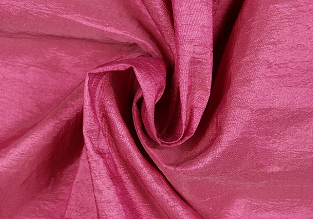 Taft zijde roze kreuk