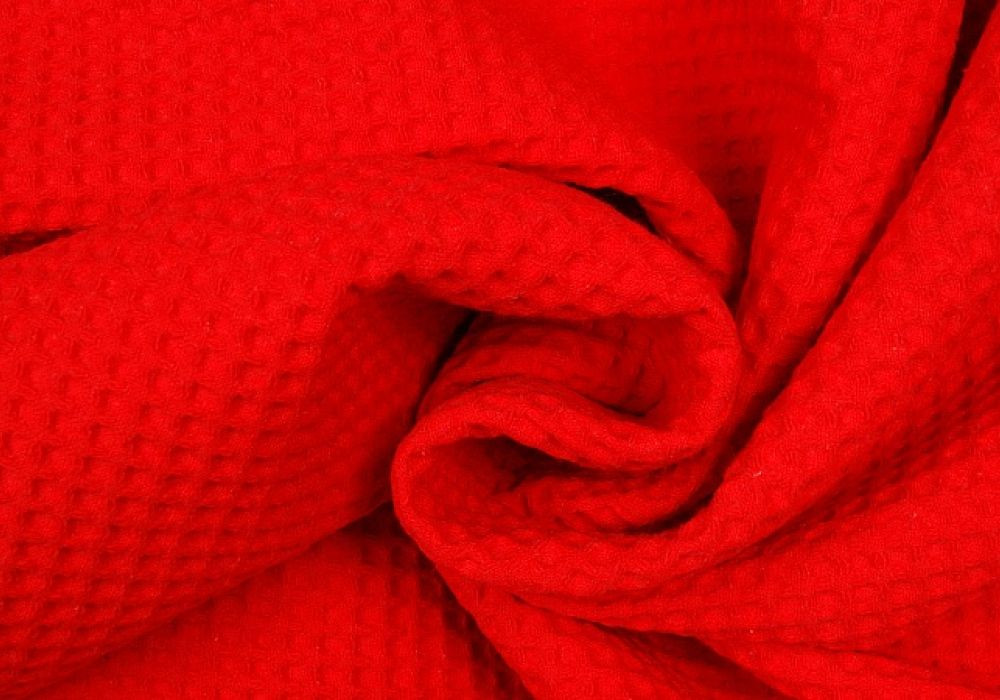 Wafeldoek rood 100% katoen dubbeldraads