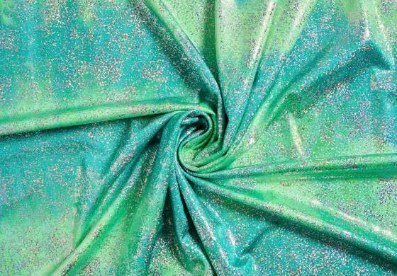 glitter stof blauw groen tie dye