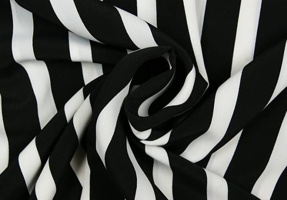 Chiffon / Voile zwart/wit