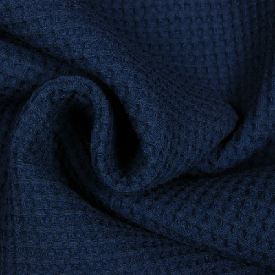 Wafeldoek d-blauw 100% katoen dubbeldraads