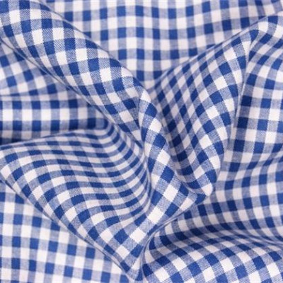 Boerenbont Ruitjes Kobaltblauw Wit 5mm