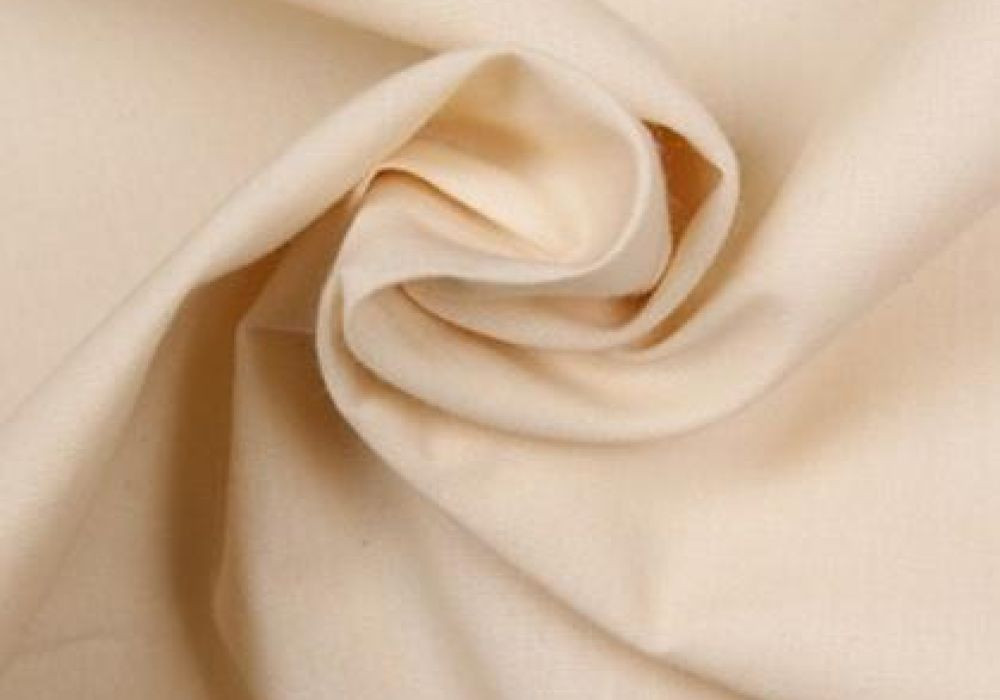 Kaasdoek ecru platbinding165cm ongebleekt