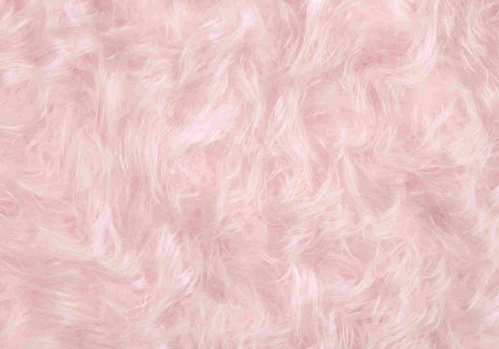Pluche Stof Licht Roze langharig