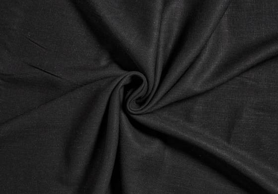 Linnen Viscose Stof Zwart