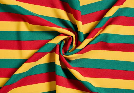Stof Rood Geel Groen Strepen