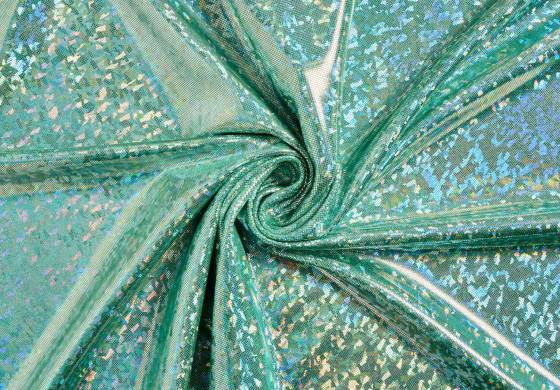 Groene Glitterstof Hologram