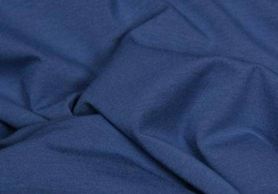 Uni tricot viscose m-blauw