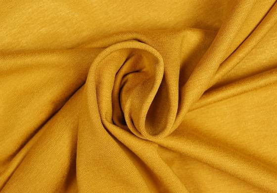 Uni tricot viscose geel-mosterd