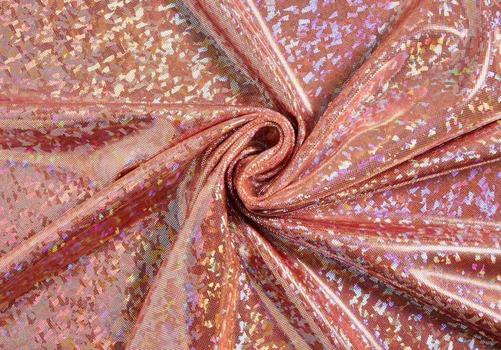 Oranje Glitterstof Hologram
