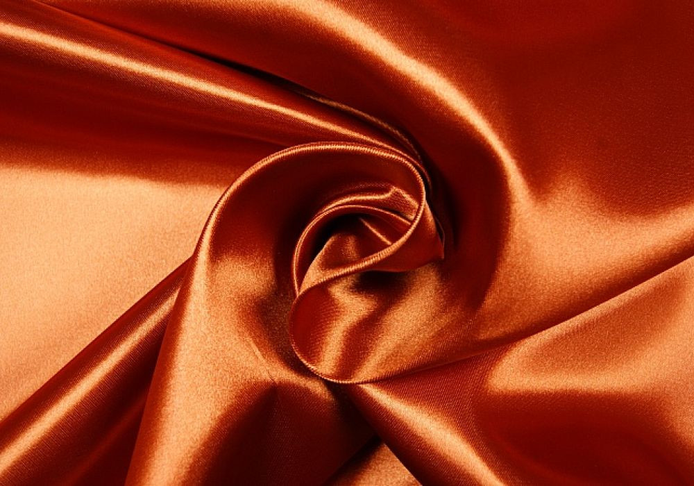 Satijn de luxe donker-oranje