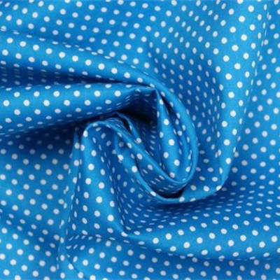 Boerenbont Kleine Stip Aqua Blauw Wit