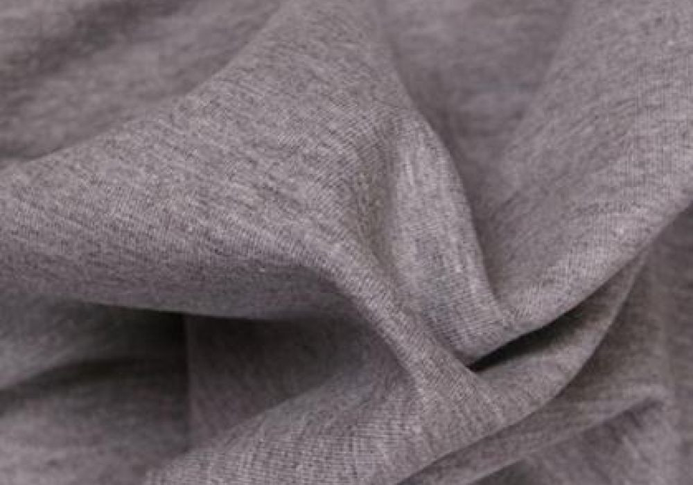 Joggingstof stretch grijs-melee midden