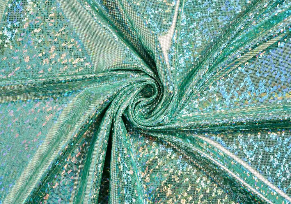 Groene Glitterstof Hologram