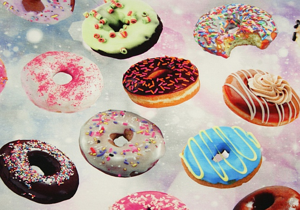 Digitale fotoprint tricot donuts