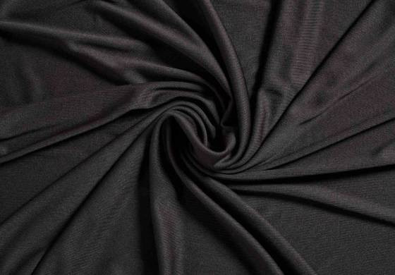 zwarte stof - polyester jersey