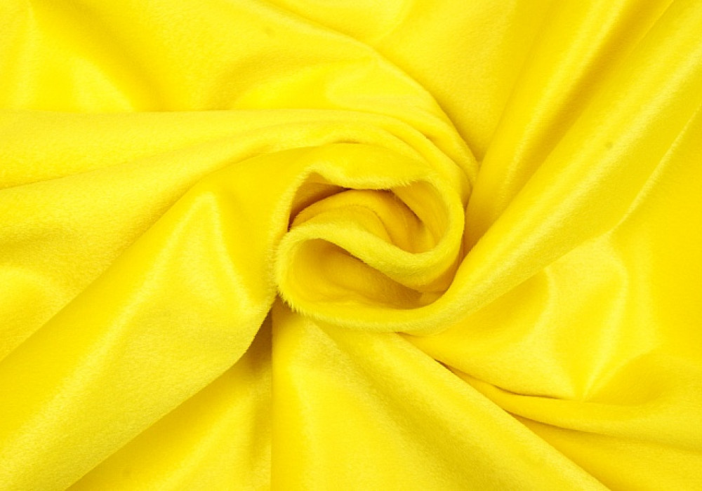 Fluweel polyester geel
