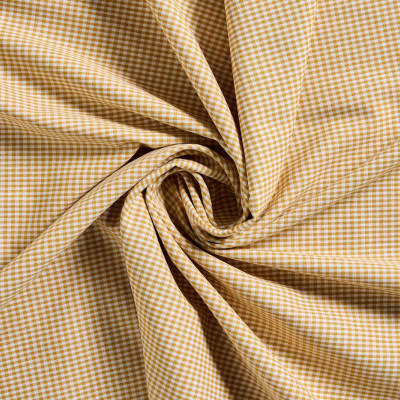 Boerenbont Ruitjes Okergeel Wit 2 mm