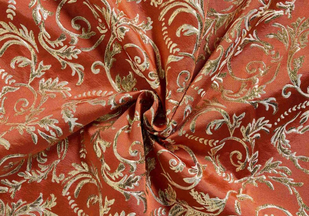Brokaat Luxe Stof - Oranje Goud