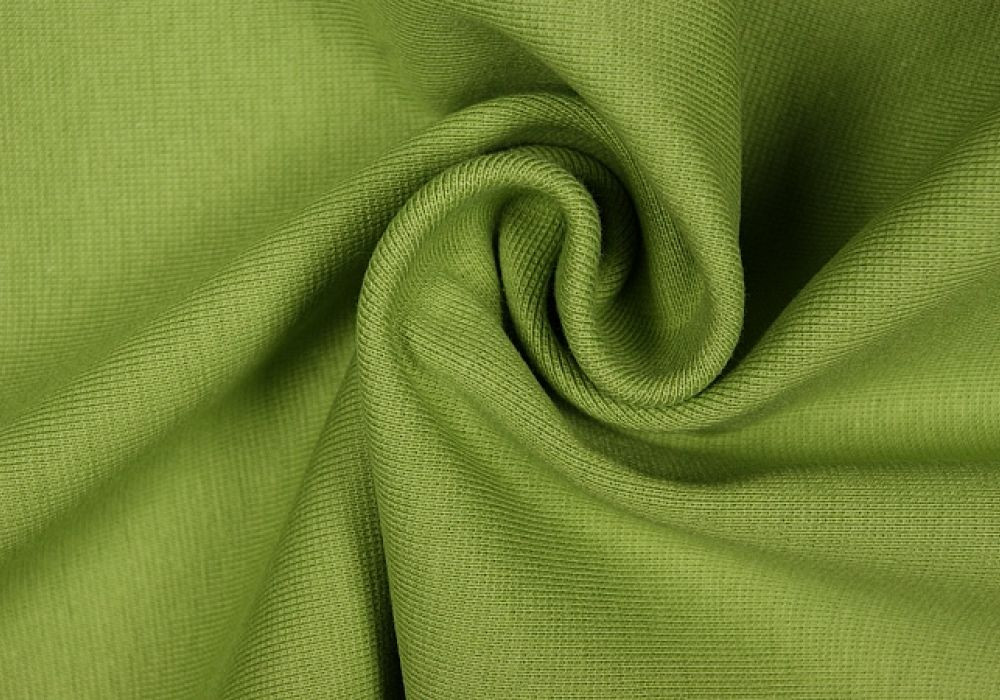 Boordstof tricot olijf smal